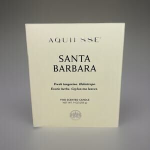 Aquiesse "Santa Barbara" Fine Scented Candle 9oz Fresh Tangerine Heliotrope NEW